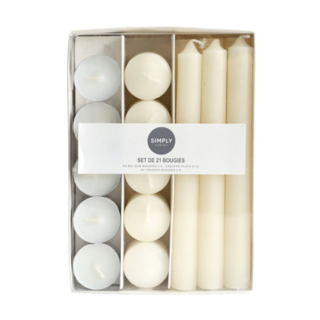 Set de 21 bougies