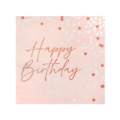 Serviette 33x33cm x20 rose g