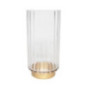 Vase verre base metal