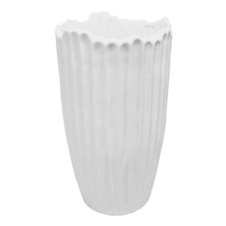 Vase asymetrique strie
