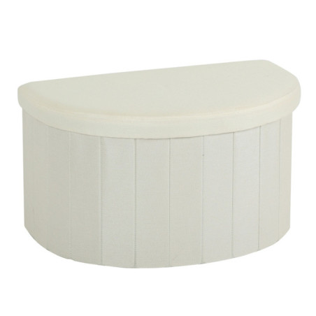 Coffre rangement demi lune creme