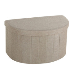 Coffre rangement demi lune natur