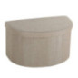 Coffre rangement demi lune natur