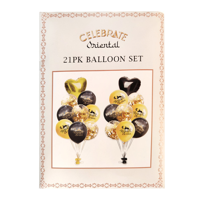 Lot de 21 decos ballons oriental