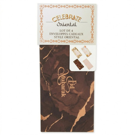 Lot de 4 enveloppes cadeaux orie