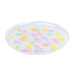 Assiette plastique d22cm x4 colo