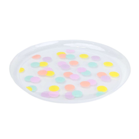 Assiette plastique d22cm x4 colo