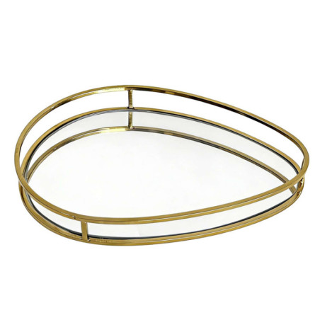 Plateau miroir dore