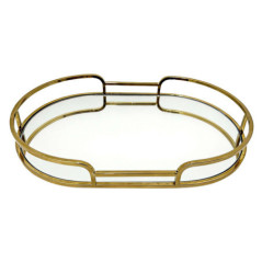 Plateau miroir dore