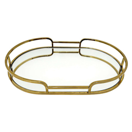 Plateau miroir dore