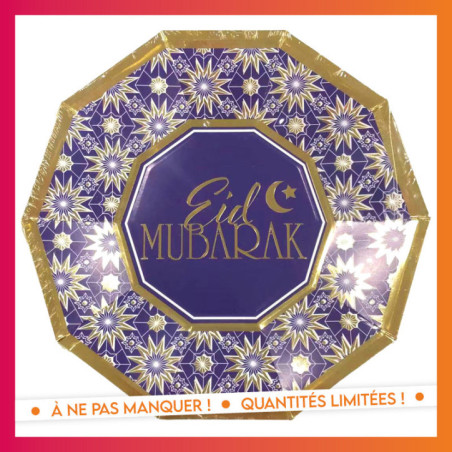 Assiettes oriental d23cm x6