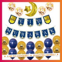 Arche de ballons oriental or ble