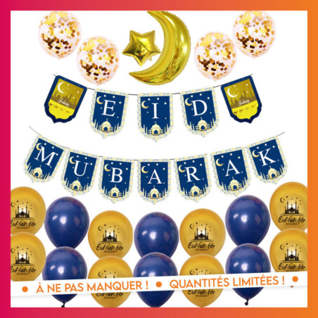 Arche de ballons oriental or ble