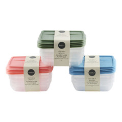 4 boites alimentaire colore 1l