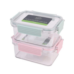 Boite alimentaire a clip pastel