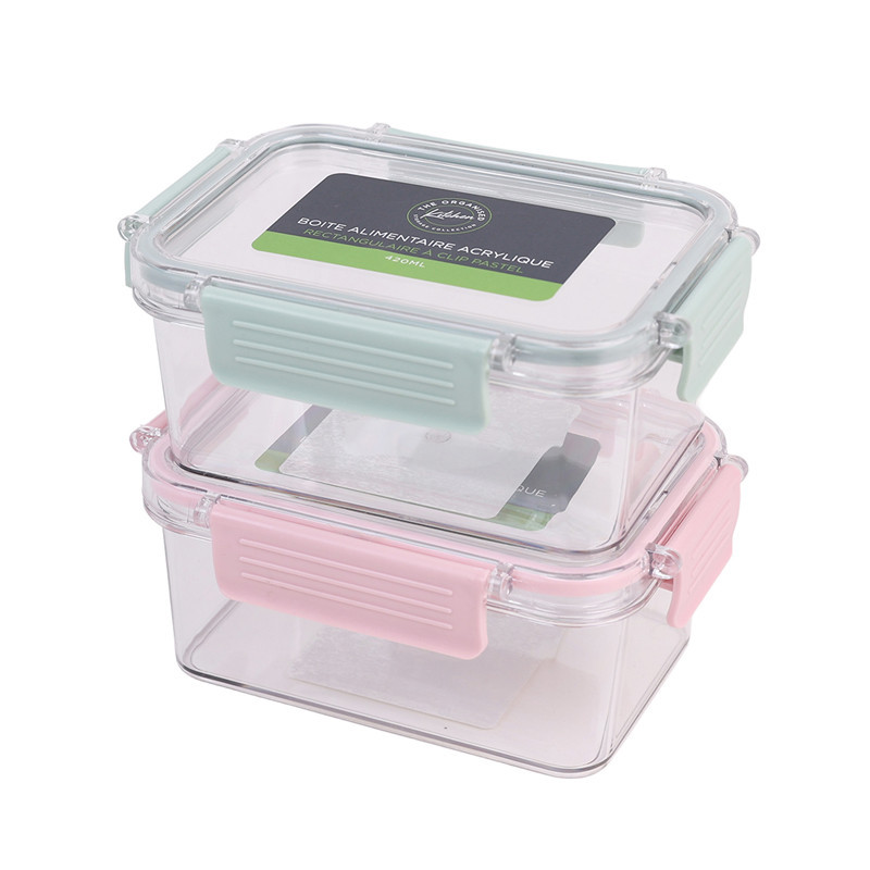 Boite alimentaire a clip pastel