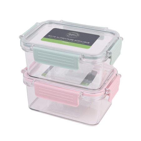 Boite alimentaire a clip pastel