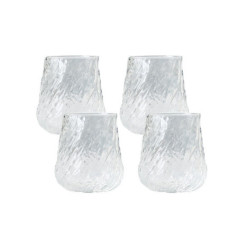 Lot de 4 verres bas textures
