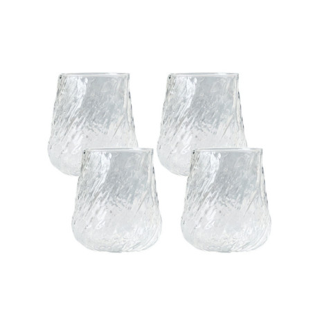 Lot de 4 verres bas textures