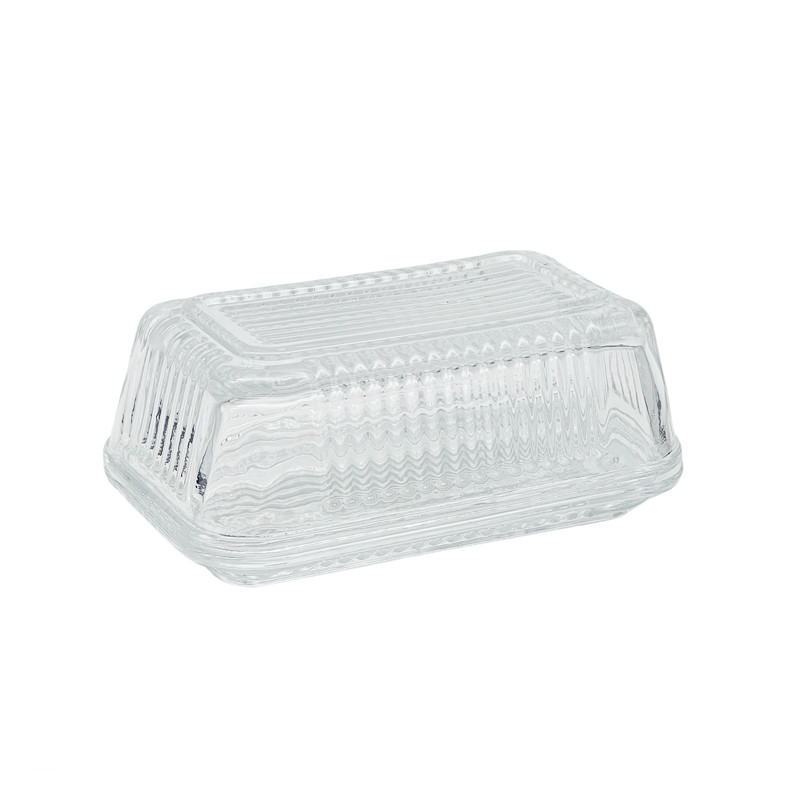 Beurrier en verre 16.7x9cm