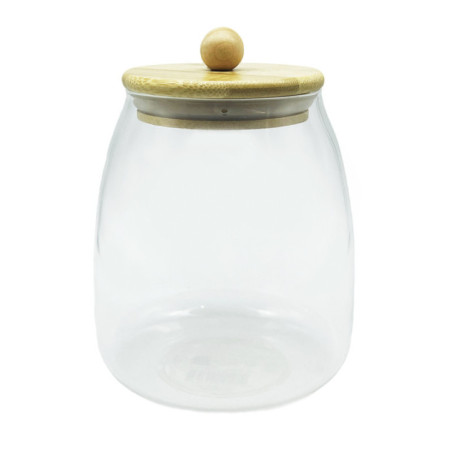 Bocal en verre arrondis / bois