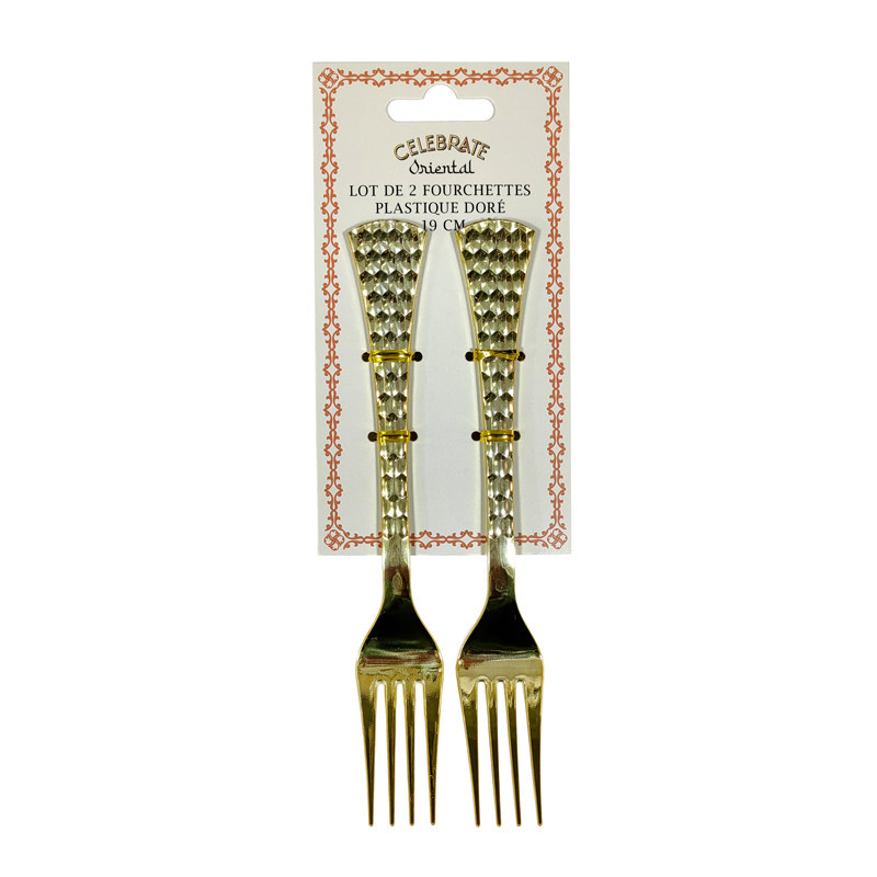 Lot de 2 fourchettes plastique d