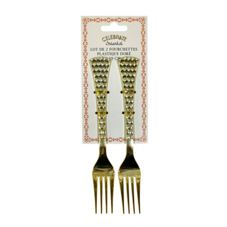 Lot de 2 fourchettes plastique d