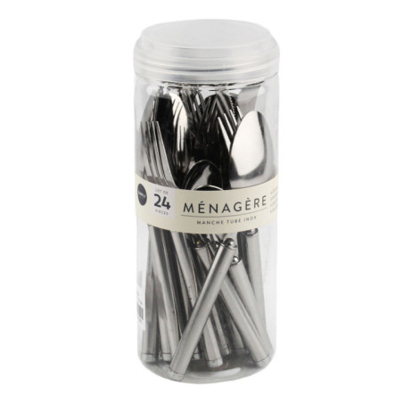 Menagere 24 pieces manche tube
