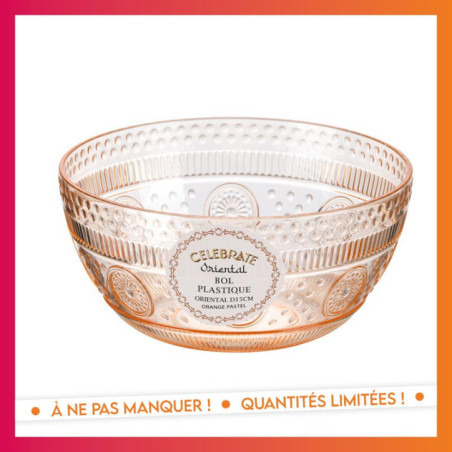 Bol plastique oriental d15cm ora