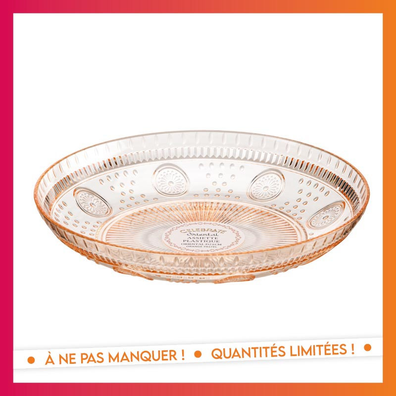 Assiette plastique oriental d21c