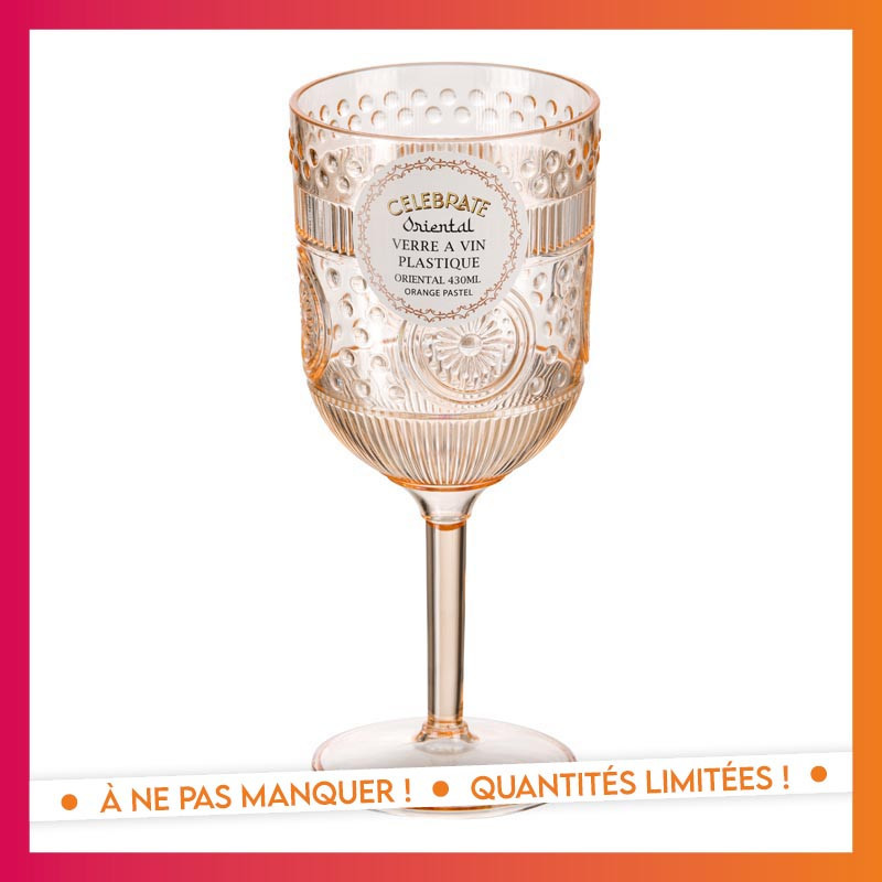 Verre a vin plastique oriental 4