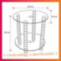 Tables double niveau verre pieds