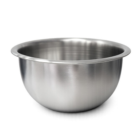 Saladier inox brosse avec rebord