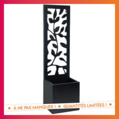 Jardiniere murale metal feuillag