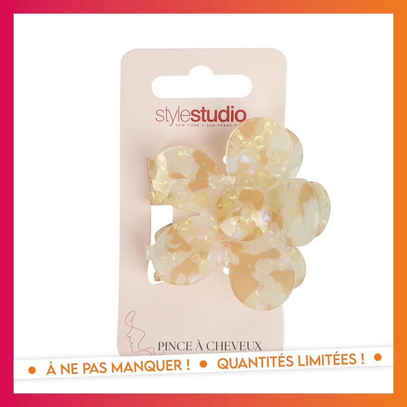 Pince cheveux fleur marble