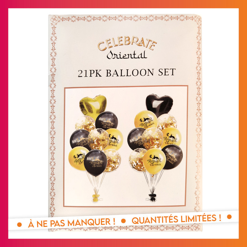 Lot de 21 decos ballons oriental