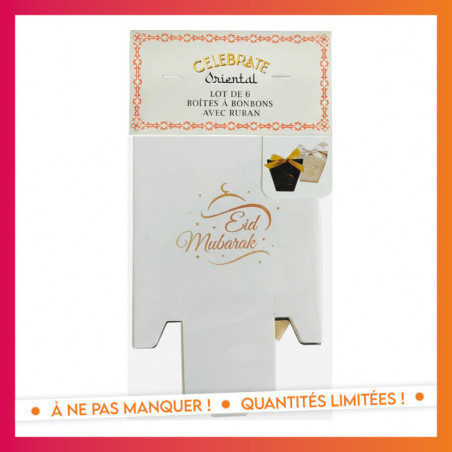 Lot de 6 boites a bonbon foil av