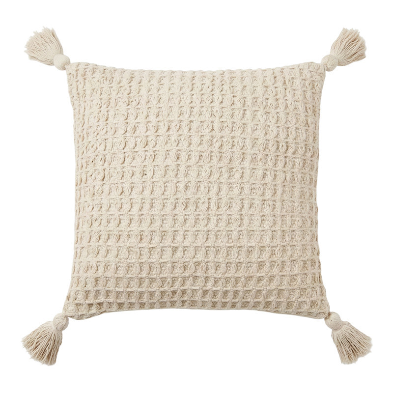 Coussin coton gaufre 50x50cm
