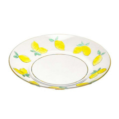 Assiette plastique citron