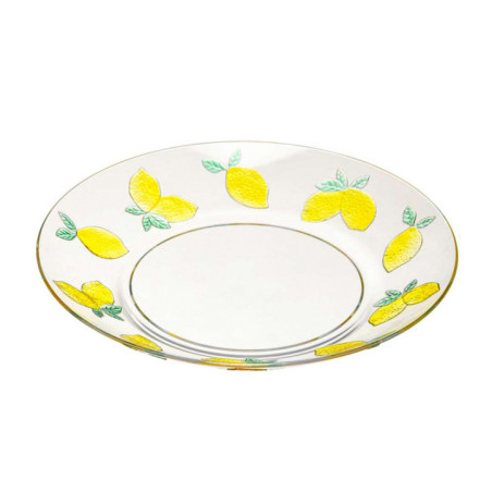 Assiette plastique citron