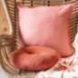 Coussin coton 45x45cm vieux rose