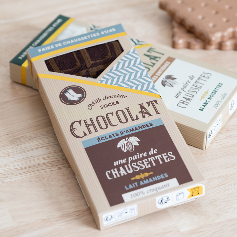 Chaussettes a croquer chocolat