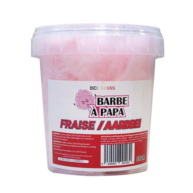 Barbe a papa seau fraise 35g