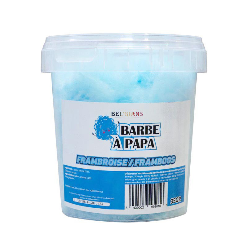 Barbe a papa seau framboise