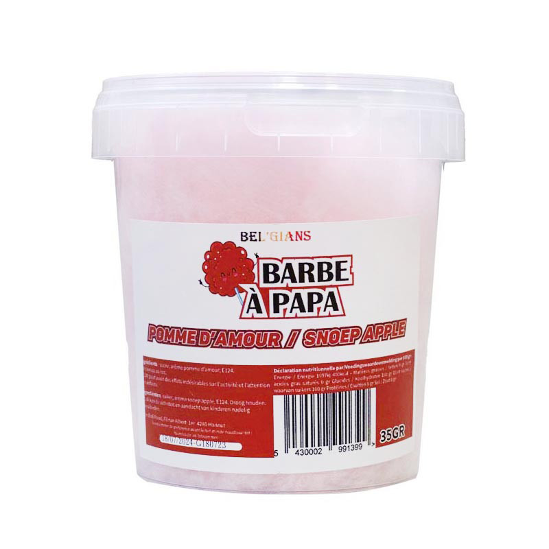 Barbe a papa seau pomme d'amour