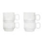 Lot de 4 tasses en verre motifs