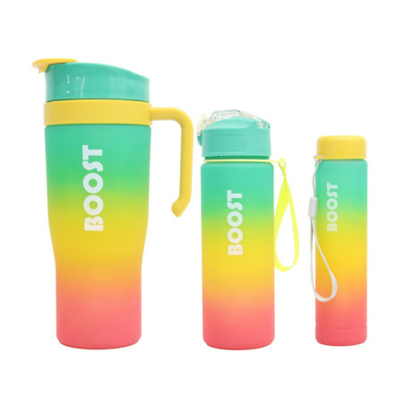 Lot de 3 gourdes plastique