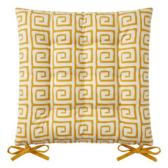 Galette de chaise motif grec dep