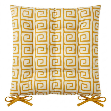 Galette de chaise motif grec dep