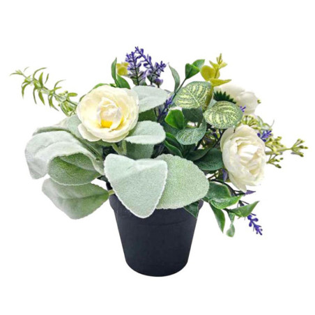 Composition florale en pot